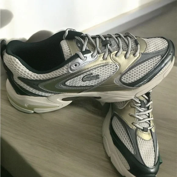 Lacoste Men's Gray and White Sneakers - Picture 5 of 7